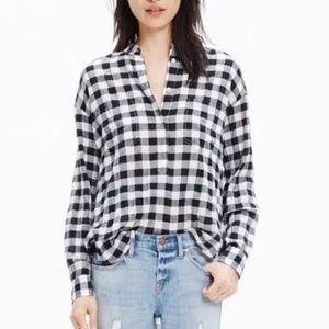 Madewell Signature Popover Poplin Shirt Top